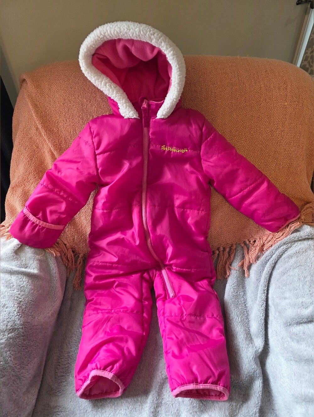 Pink Platinum Infant Snowsuit